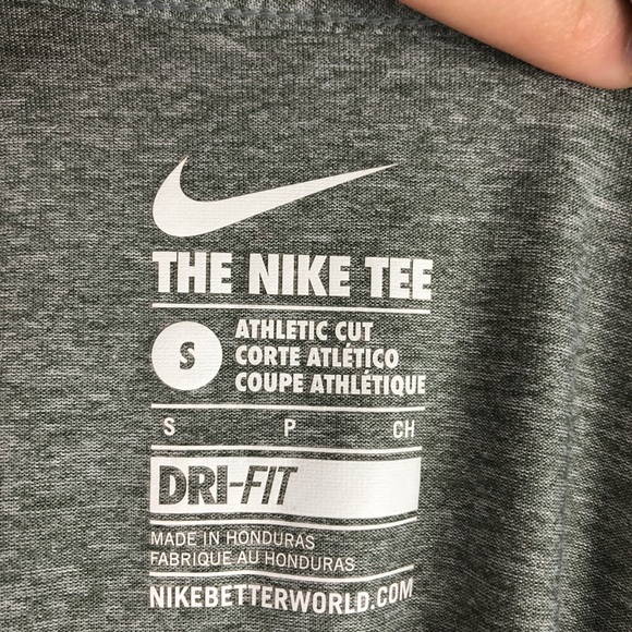 The Nike Tee Dri-Fit Athletic Cut Light Gray - Picture 8 of 8